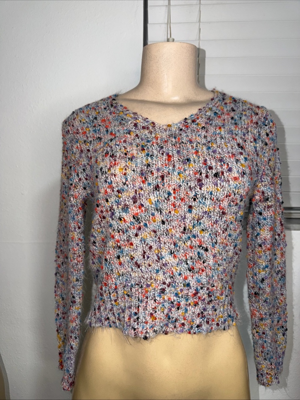 Chelsea & Violet V Neck Confetti Sweater